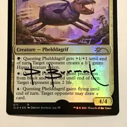 MTG ARTIST PROOF - QUESTING PHELDDAGRIF - SIGNED - MAGIC THE GATHERING AP CARD - Image 3