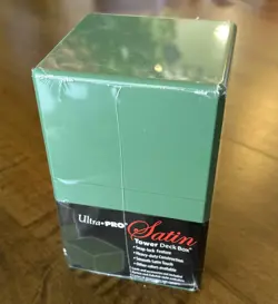 Ultra Pro Satin Tower Deck Box Green Gaming Card Dice Storage MTG/CCG Gaming Box - Image 1