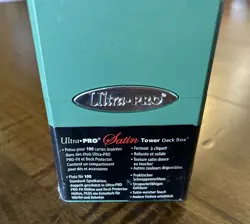 Ultra Pro Satin Tower Deck Box Green Gaming Card Dice Storage MTG/CCG Gaming Box - Image 2