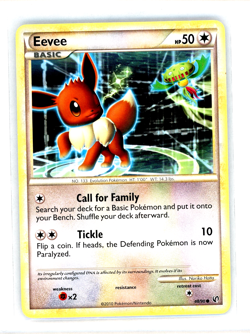 Eevee 48/90 Regular Common 2010 Pokemon HGSS Undaunted NM - Image 1
