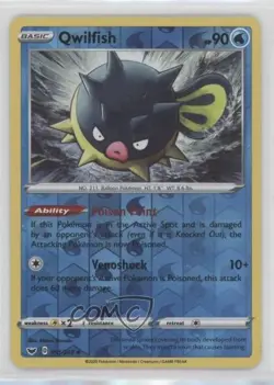 Qwilfish Reverse Foil Pokemon Sword & Shield #051 - Image 1