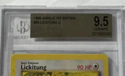 1999 Pokemon Jungle 1st Edition #38 Lickitung Graded Gem Mint BGS 9.5 Gold Label - Image 3