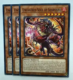 x3 Unchained Soul of Sharvara - DUNE-EN019 - Common - 1st Edition Playset Yugioh - Image 1
