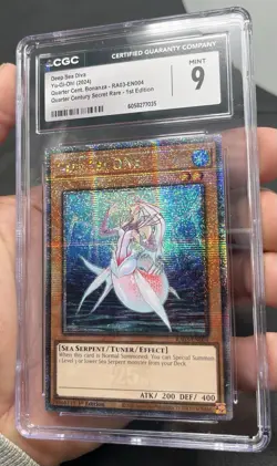 CGC 9 - Deep Sea Diva RA03 Quarter Century Rare 1st Ed. Yugioh! - Image 3