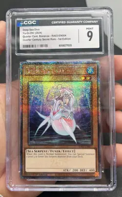 CGC 9 - Deep Sea Diva RA03 Quarter Century Rare 1st Ed. Yugioh! - Image 4