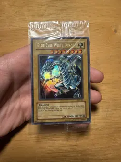 YuGiOh TCG Blue-Eyes White Dragon (JMP-001) Ultra Rare Foil Promo Card SEALED - Image 1