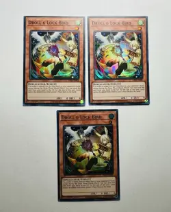 3x Droll & Lock Bird Alt Art Super Rare RA02-EN006 Yugioh Tcg - Image 1
