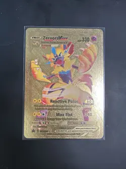 Zeraora VMAX Gold Foil Card Fan Art Display Card HP330 NM/M - Image 1