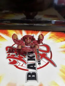 Bakugan Pyrus 680G Fortress Figure Battle Brawlers W/Card RARE - Image 1