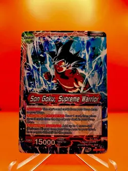 Dragon Ball Super CCG Son Goku Supreme Warrior BT16-001 UC Bandai Trading Card - Image 1