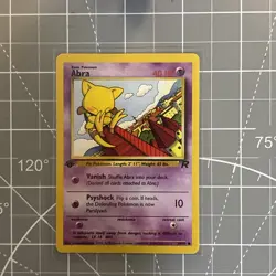 1st Edition Regular Abra 49/82 - Team Rocket Pokemon Card - Image 2