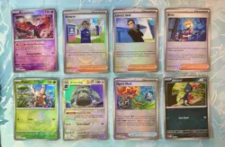 TCG Pokemon Prismatic Evolutions 18 Card Lot: Poke Ball, Trainer, Ace Spec, Gold - Image 2