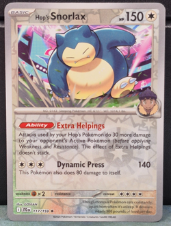 Hop's Snorlax Reverse Holo 117/159 Journey Together Card Pokemon Near Mint Rare - Image 1