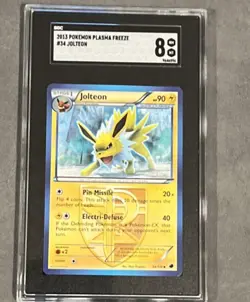 Lot Of 2 SGC Graded 8 POKEMON Cards Rayquaza V 2023 & Jolteon 2013 Plasma Freeze - Image 3