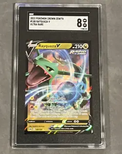 Lot Of 2 SGC Graded 8 POKEMON Cards Rayquaza V 2023 & Jolteon 2013 Plasma Freeze - Image 4