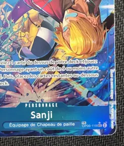 Sanji OP06-119 French Treasure Rare Alternative Art One Piece Trading Card Game - Image 4