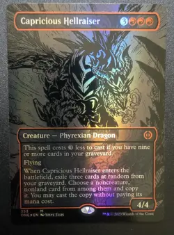 Capricious Hellraiser (Oil Slick Raised Foil) Phyrexia: All Will Be One Foil - Image 1