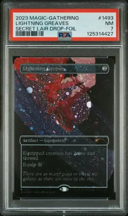 2023 MTG SECRET LAIR DROP FOIL #1493 LIGHTNING GREAVES PSA 7 - Image 1