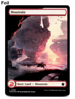 Mountain (289), (Full Art) - FOIL - [Foundations] MTG 🔥 - Image 1