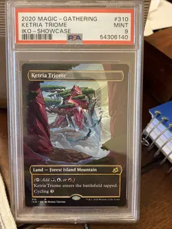 PSA 9 Mint Ketria Triome Showcase - Ikoria: Lair of Behemoths Rare MTG EDH Magic - Image 1