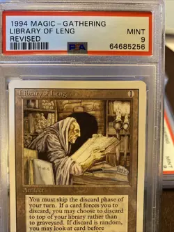 PSA 9 Mint Library of Leng Revised MtG - Image 2