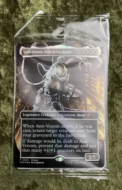 Agent Anti-Venom, Horrifying Healer Marvel Legends foil promo Magic MTG - Image 1