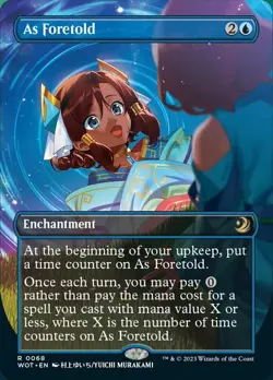 Light Play, English MTG Regular As Foretold - Anime Borderless Wilds of Eldraine - Image 1