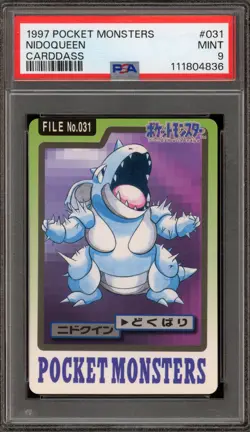 Pokemon Bandai Carddass Nidoqueen Japanese #031 PSA 9 Mint - Image 1