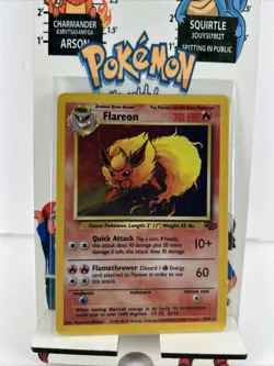 JUNGLE FLAREON 3/64 POKEMON HOLO RARE NM - Image 1