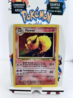 JUNGLE FLAREON 3/64 POKEMON HOLO RARE NM - Image 2