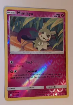 Mimikyu 112/181 Pokemon Sun & Moon 2019 Team Up Unlimited Reverse Holo Rare - Image 1