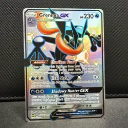 2019 Pokemon Sun & Moon Hidden Fates Greninja #SV56/SV94 Holo GX - Image 1