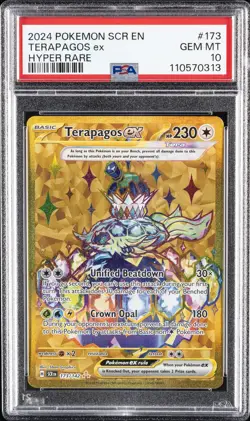 2024 POKEMON SCR EN-STELLAR CROWN HYPER RARE #173 TERAPAGOS EX PSA 10 - Image 1