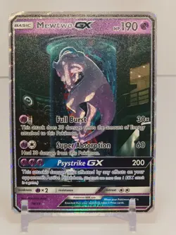 POKEMON Mewtwo GX 78/73 Secret Rare Shining Legends Full Art Holo 2017 - Image 2