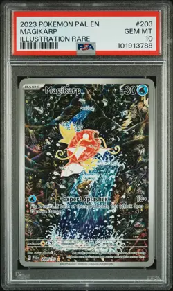 2023 POKEMON PAL EN-PALDEA EVOLVED ILLUSTRATION RARE #203 MAGIKARP PSA 10 - Image 1