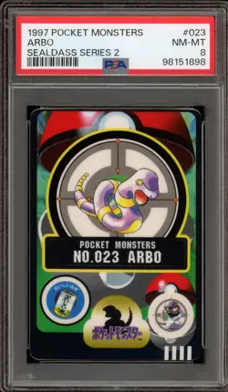 Pokemon Sealdass Carddass Ekans (Arbo) Series 2 Japanese #023 PSA 8 - Image 1