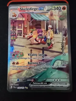 Pokemon Paldea Evolved Skeledirge Ex Special Illustration Rare #258 - Image 1