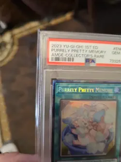 2023 Yugioh AMDE-EN022 Purrely Pretty Memory Collector's Rare 1st Edition PSA 10 - Image 3