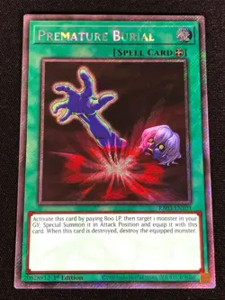 Yugioh Premature Burial RA03-EN103 1st Platinum Secret (NM) - Image 1