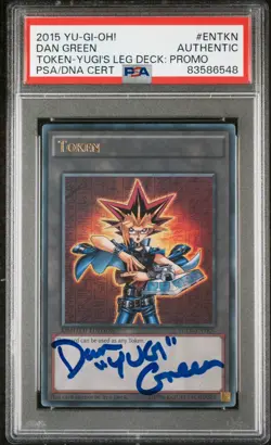 PSA Authentic Signed Dan Green Yu-Gi-Oh Token Yugi YGLD -ENTKN Autograph - Image 1