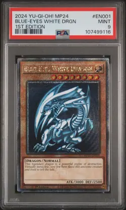 2024 YU-GI-OH! MP24-25TH ANV TIN: DUELING MIRRORS BLUE-EYES WHITE DRAGON PSA 9 - Image 1