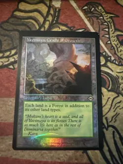 Mtg Magic MH2 Retro Border Yavimaya Cradle Of Growth Misprint Error Card Miscut - Image 1