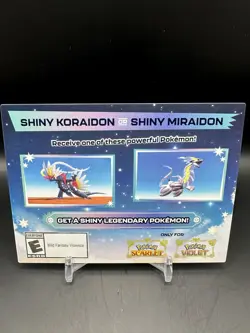 Pokemon Scarlet & Violet Shiny Koraidon OR Shiny Miraidon Gamestop Promo Card - Image 1