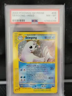 PSA 8 Dewgong H6/H32 Skyridge 2003 Pokemon Card Holo Foil Vintage E-Reader - Image 1