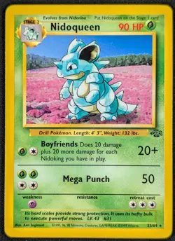 Nidoqueen 1999 Vintage WotC Regular Rare Jungle Pokemon Card 23/64 (NM) - Image 1