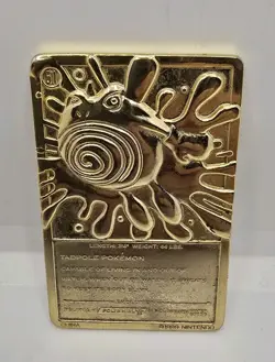 Pokemon 1999 Burger King limited edition 23K gold-plated Poliwhirl Pokemon card - Image 2