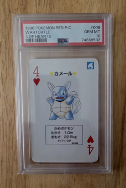 1996 Pokemon Playing Card, Wartortle, Red Back Psa 10 Pop 16 - Image 1