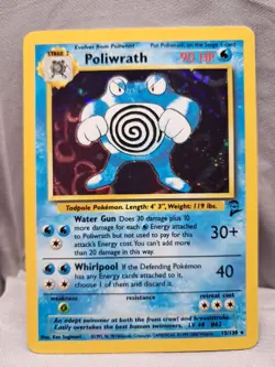 Pokemon 1999-2000 Poliwrath #15/130 Baseset 2 Holo Raw Card - Image 1