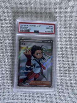 Pokemon PSA 10 Graded Nemona Shiny Treasures Full Art trainer Card - Image 1