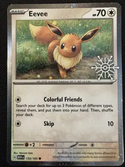 Eevee (Holiday Calendar) Common Miscellaneous Cards & Products 133/165 Holo NM - Image 2